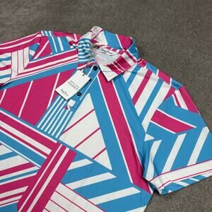 NEW Kenny Flowers Polo Shirt Mens Medium Ocean Drive Golf Performance Stretch